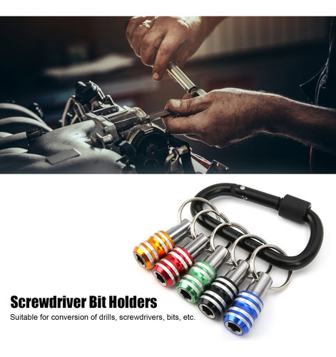 Set 5 Adaptadores 1/4 Tipo Llavero Para Puntas Hex