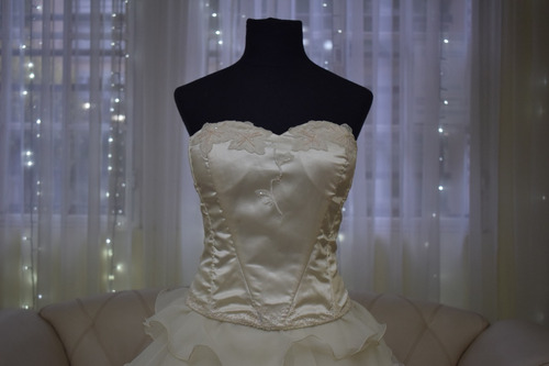 Promoción Novia-15 Años - Blanco Natural - Falda Desmontable