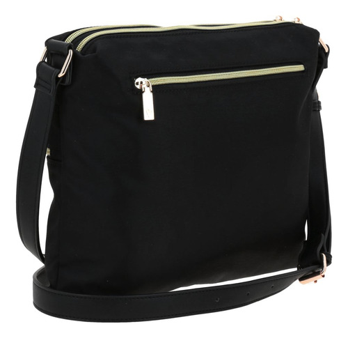 Bolso Gorétt Tipo Crossbody Textil Básico Gorétt Estela P25 Negro Lisa Oro Negro