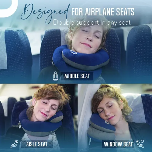 Neck Pillow Bcozzy Provides Double Support Head Neck Purple