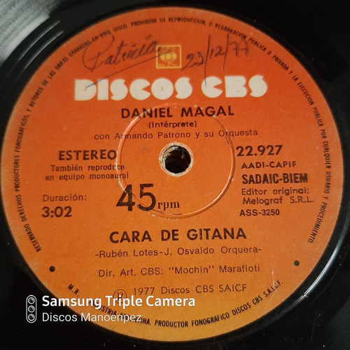 Simple Daniel Magal Discos Cbs C19