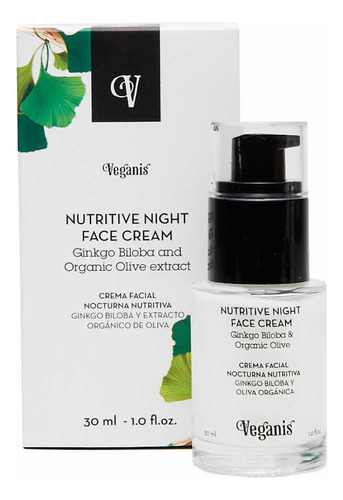 Crema Facial De Noche Nutritiva Nueva Fórmula 30ml Veganis