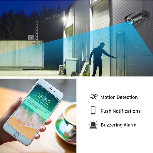 Camara Ip 1080p Fhd Conexion Wifi Tipo Tubo Cañon Onvif