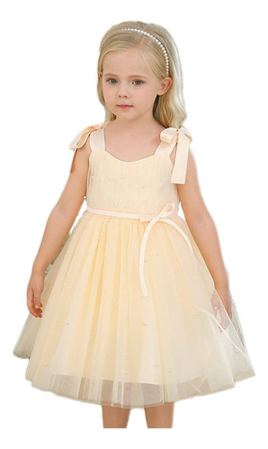 Vestido De Fiesta Little Princess, Elegante Con Cu Para Niña