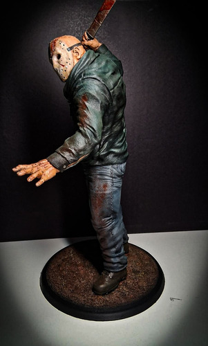 Figura Coleccionable Terror Jason Voorhees 40cm Resina Imp3d