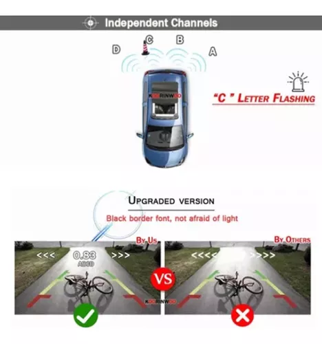 Nuevo sistema de radar de respaldo reversa del coche de la pantalla LED de  los sensores del aparcamiento 4
