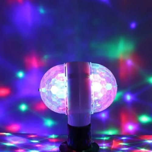 Bombillo Giratorio Doble Led De Colores Fiesta Disco Oferta