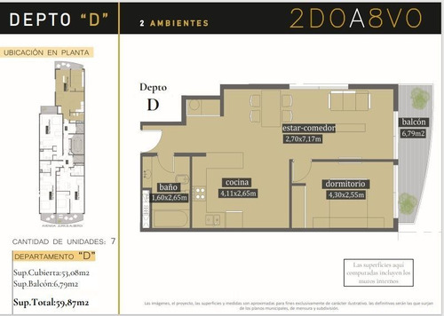 Imagen 9 de 10 de Financiacion Monoambiente Frente Full Amenities