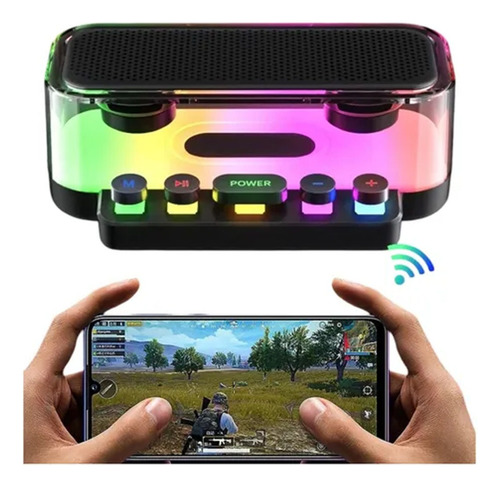Parlante Bluetooth Portátil Con Led Y Batería Recargable