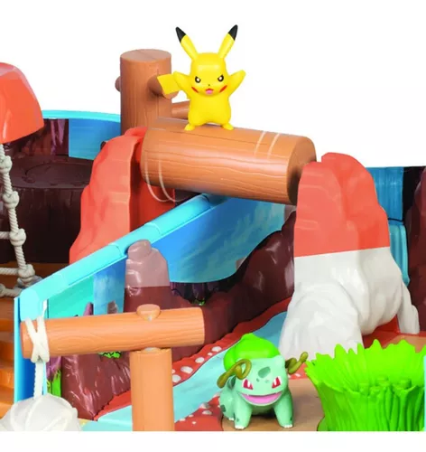 Mochila Pokemon Vira Playset Campo De Batalha Pikachu Sunny