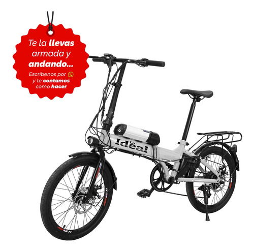 Bicicleta Eléctrica Plegable Rod 20 Urbana Batería Recarg.