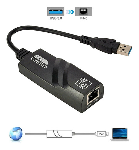 Usb 3.0 A Rj45 Adaptador Ethernet Red Internet Gigabit 