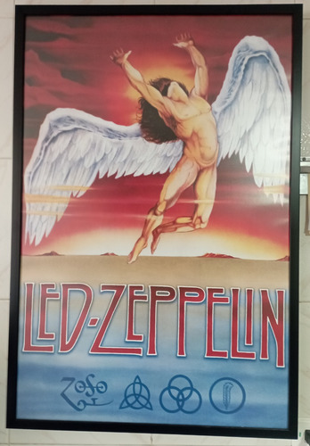 Cuadro Led Zeppelin Enmarcado Con Vidrio Antireflectivo