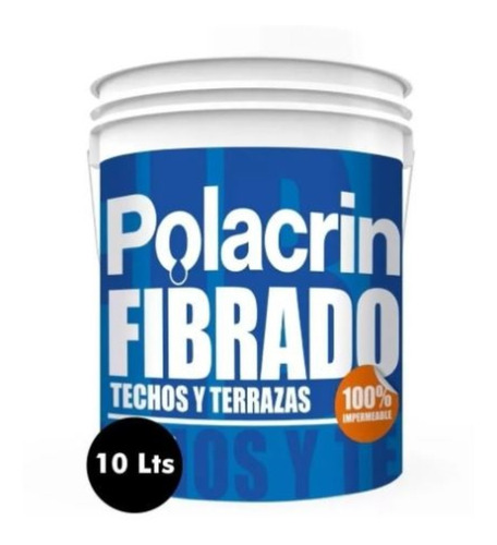 Imagen 1 de 10 de Membrana Elastica Fibrado Pasta Techos Rojo Polacrin 10 Lts