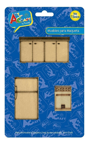 Muebles Para Maqueta Cocina 3 Pcs Art & Craf