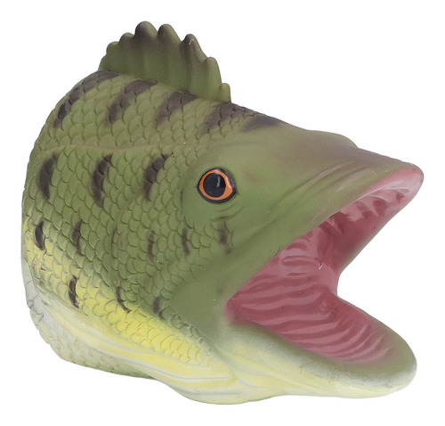 Juguetes Hand Puppet Soft Fish High Simulation Bass Head Toy