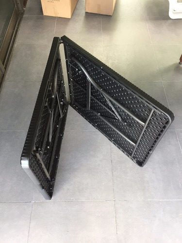 Imagen 4 de 10 de Juego Jardín Mesa Plegable + 4 Sillas Plástico Símil Madera