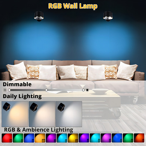 Juego De 2 Luces De Pared Aplique De Pared Led Recargable C
