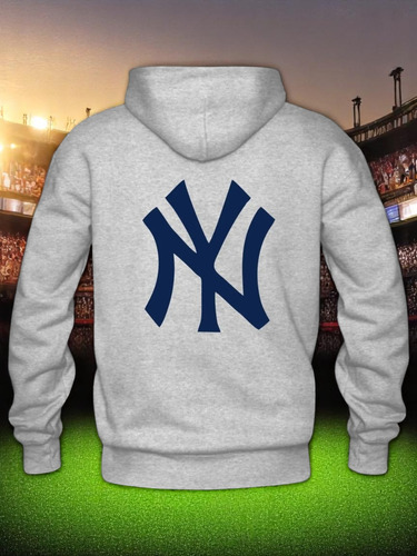 Sudadera New York Yankees Mlb Hoodie Capucha Con Cangurera