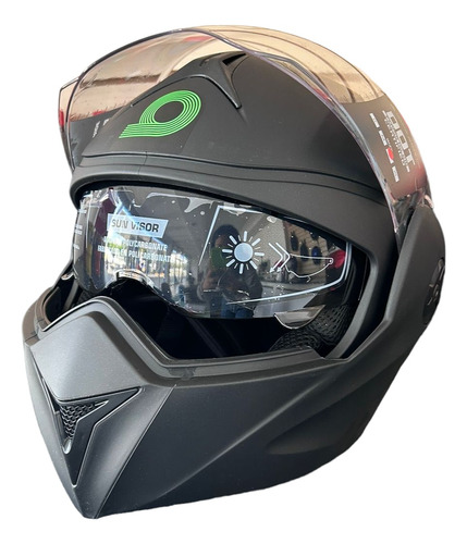 Casco Para Moto Ghira Negro Mate