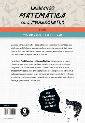 Ensinando Matemática para Adolescentes, de Chambers, Paul. Editorial PENSO, capa mole em português, 2015