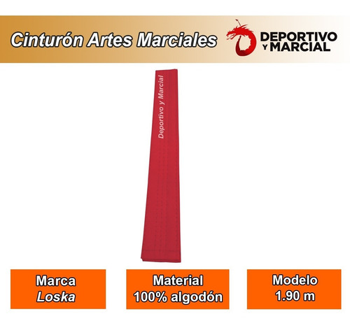 Cinturon 2 Metros Artes Marciales Taekwondo Aikido Karate