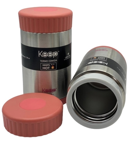 Imagen 1 de 9 de Lunchera Vianda Térmica Keep Acero Inoxidable 600 Ml Kuchen