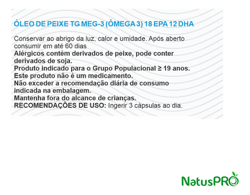 Ômega 3 1000mg C/ Dha 60 Cápsulas - Natuspro