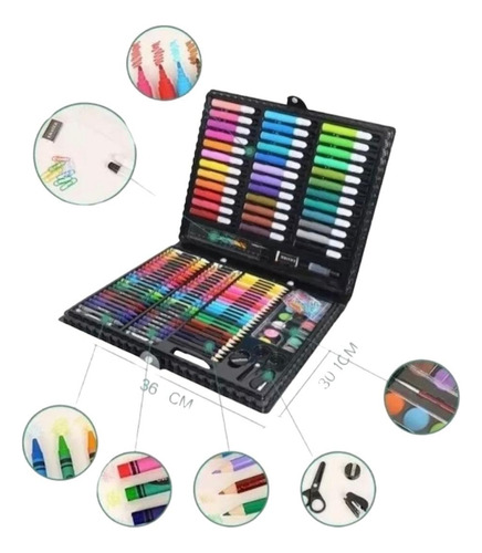Set De Arte Niños Colores Plumones Crayolas Acuarelas 150pzs