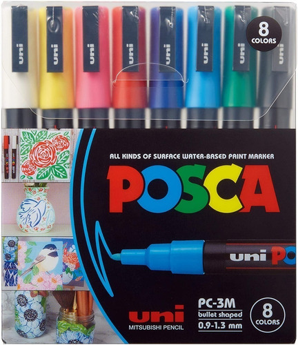 Estojo Caneta Marcador Posca Pc 3m Ceramica Porcelana