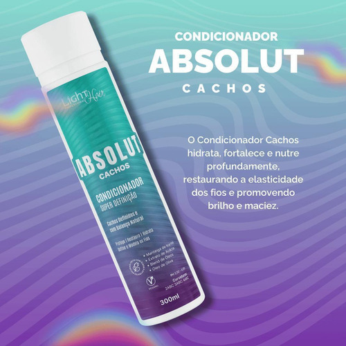 Kit Shampoo E Condicionador Absolut Cachos - Light Hair