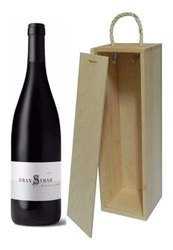 Estuche Madera Vino Finca Las Moras Gran Syrah X 750cc