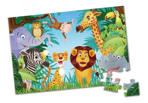 Puzzle Jumbo Niño 48 Piezas - Selva