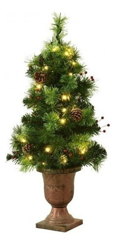 Árbol De Navidad Led Con Frutos Rojos Pine Cones-3