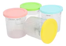 Comprar Copo De Recipientes De Sorvete, 4 Potes De Sorvete, Vedação