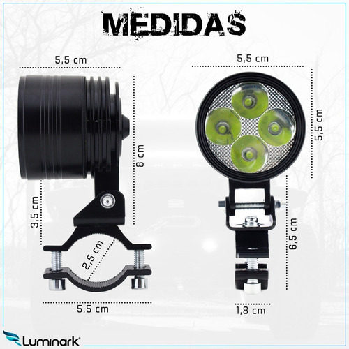 Imagem 3 de 5 de Par Farol Led Z4 Foco Aberto + Strobo