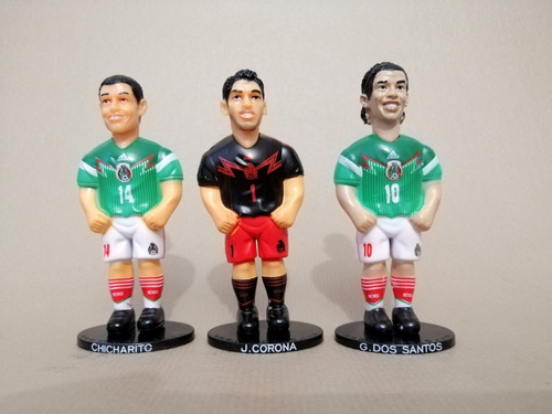 3 Figuras De Minigols De La Selección Mexicana De Fútbol 