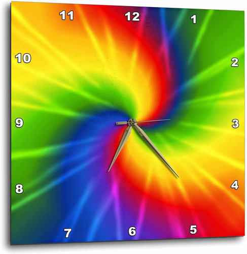 Arco Iris Tinte Lazo Colorido Arte Reloj De Pared  Por ...