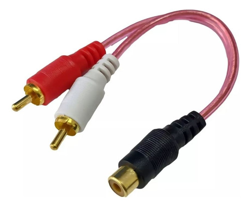 Cable 2 Plug Rca Y Jack Rca 10 Cm  2 Piezas