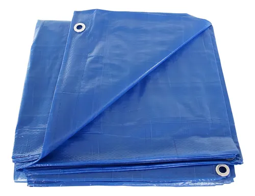 Cubierta de lona azul para piscina, cubierta de tela Lake 300 Micra, 7 x 4