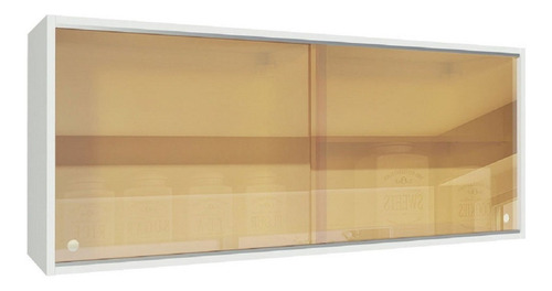 Alacena Madesa 2 Puertas Corredizas De Cristal 120cm Blanco