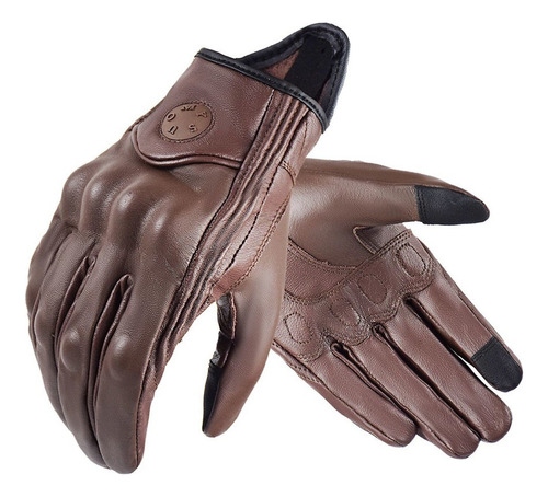 Leather Glove Touch Moto Custom Old School Racer Vintage