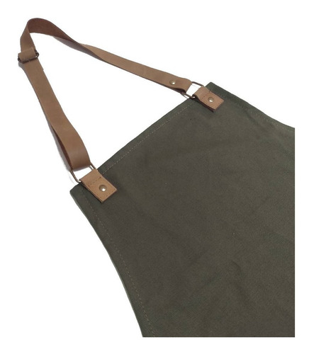 Imagen 4 de 5 de Delantales Gabardina Y Cuero Cocina Uniformes Oficios Moda