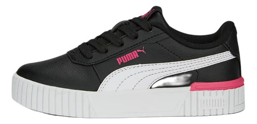 Tenis Puma Carina 2.0 Negro Rosa Jr Mujer 386185-08