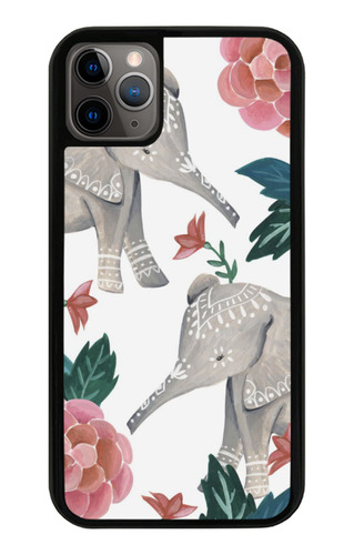 Funda Para Celular Elefantes Y Flores Rosas