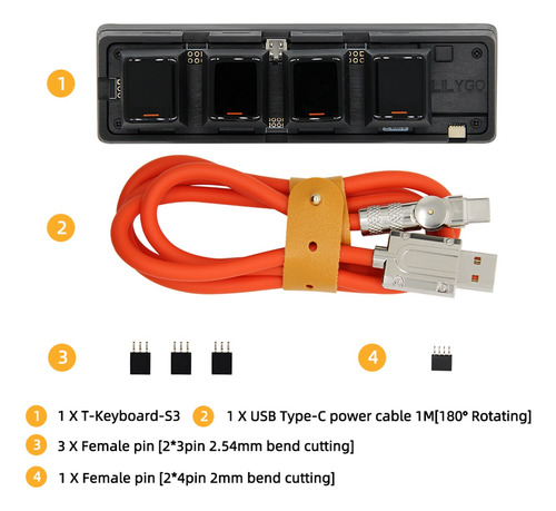Placa De Desenvolvimento De Teclado Lilygo T-keyboard-s3 Esp