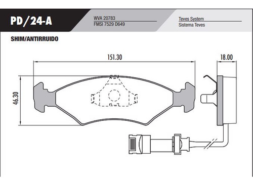 Pastilla De Freno Frasle Lonaflex Pd/24-a Para Ford 1.6