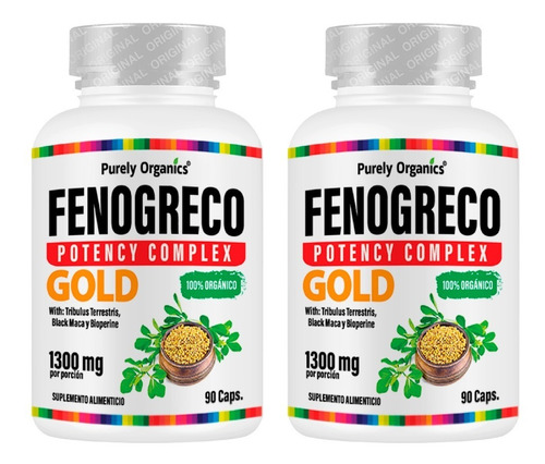 Combo 2 Fenogreco 1300mg | Potency Complex Gold | 90 Caps