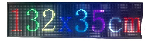 Letrero Led Programable Rgb 132x35cm