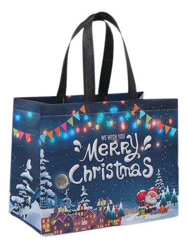Bolsa De Navidad No Tejida De 6 Piezas W Tote, Bolsa De Comp